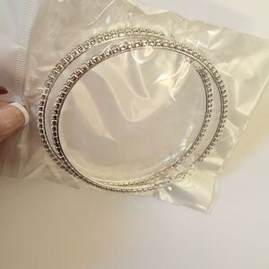 Silver Women's big hoop earrings